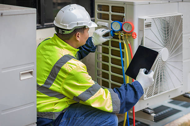 Professional Hvac technician working in River Edge, NJ
